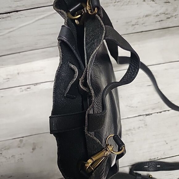 Madewell Transport Black Leather Small Tote Bag Handle and Crossbody Straps - Picture 10 of 10